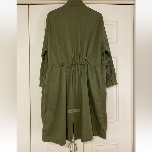 NWT NANETTE LEPORE OLIVINE FREE EMBROIDERED ARMY ANORAK JACKET MEDIUM PEOPLE - Picture 8 of 10